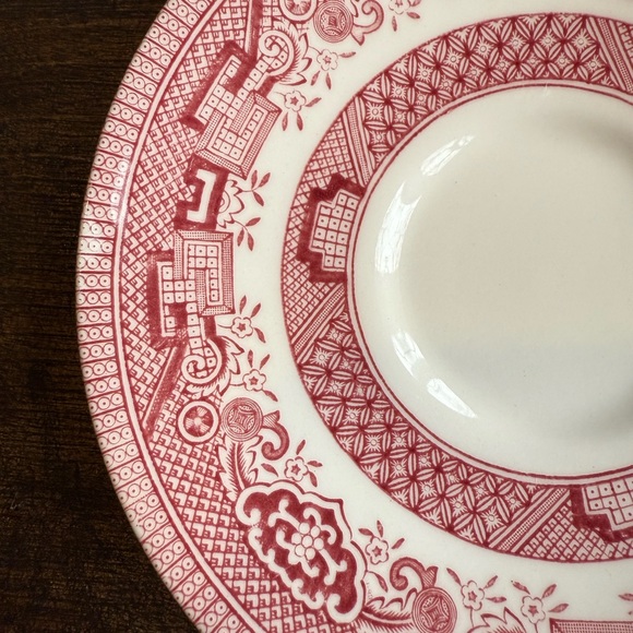 VTG Set of 6 Churchill Pink Willow Teacups with Saucers - Picture 13 of 13